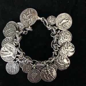 Stunning Silpada Roman Coin Cha Cha Bracelet